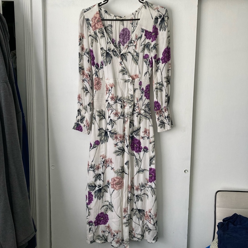 ILLA ILLA Floral Lined Midi Dress Size: S